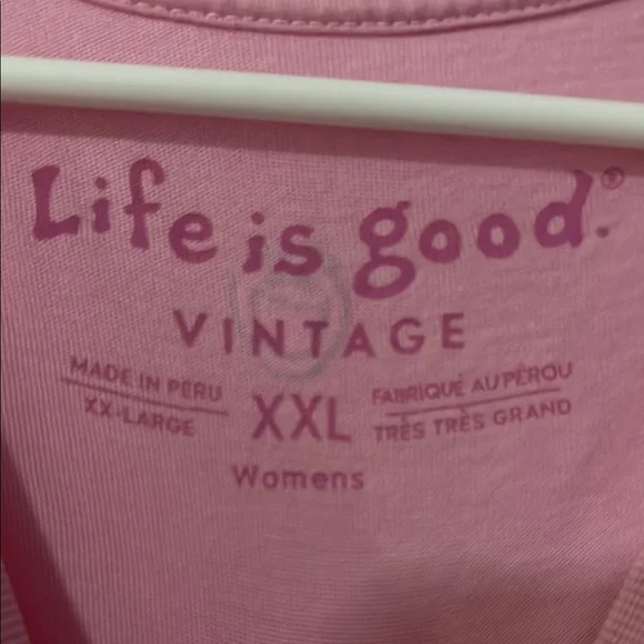 Life is Good Women's Pink Long Sleeve Shirt size XXL. NWOT - Picture 2 of 5
